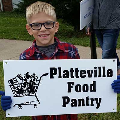 photo of Platteville Food Pantry in 2018 Dairy Days Parade